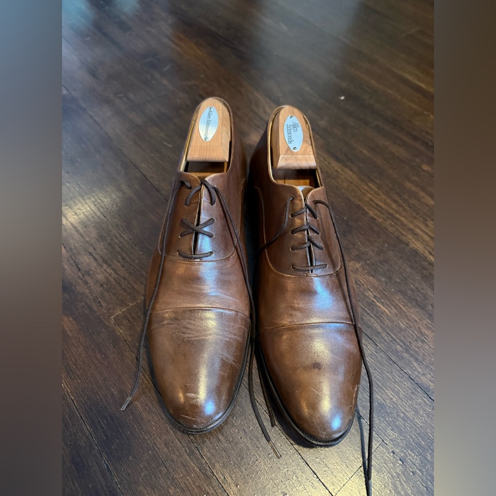 Paul Evans Cagney II Classic Cap Toe Brown Italian Leather Men's Shoes